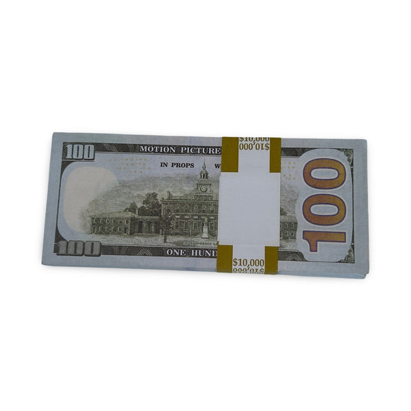 $100 Prop Money – Aged Copy Hundreds Stack of $10,000 – PropMoneyCartel